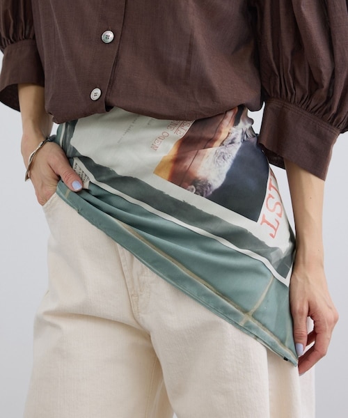 ADAM ET ROPE'（アダムエロペ）の「【J'aDoRe・店舗限定】【LY（エルワイ）】Postcard scarf（バンダナ/スカーフ・レディース・ターコイズ/その他・F）」の17枚目の写真