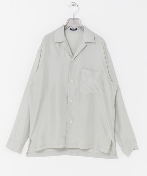 URBAN RESEARCH(アーバンリサーチ)の「YLEVE SILK HABUTAE PAJAMA SHIRTS(シャツ/ブラウス・メンズ・010 SUMI/110 ICE BL・3/4)」の16枚目の写真