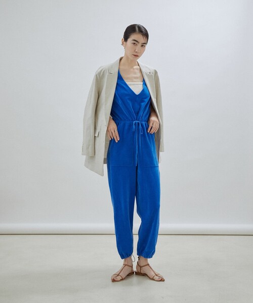 オーガニックコットン】Vネックオールインワン-CreamyCotton