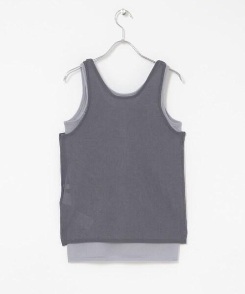 SENSE OF PLACE by URBAN RESEARCH（センスオブプレイスバイアーバンリサーチ）の「『洗濯可』アンサンブルニットタンクトップ（タンクトップ・レディース・NVYxIVO/CHAxGRY/BRNxBLU・One）」の8枚目の写真