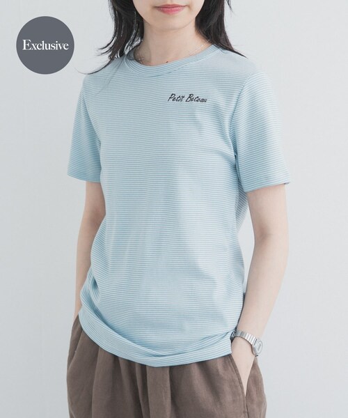 URBAN RESEARCH DOORS(アーバンリサーチドアーズ)の「『別注』PETIT BATEAU×DOORS EMBROIDERYT-SHIRTSCUST(Tシャツ/カットソー・レディース・MOSS/MIMI/GRETAL・S/M)」の17枚目の写真