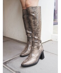 EVRIS | ウッドヒールロングブーツ(ブーツ)