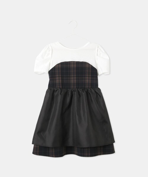 ROPE' PICNIC（ロペピクニック）の「【KIDS/キッズ】ドッキングチェックワンピース/リンクコーデ（ワンピース・キッズ・ブラック系/ネイビー系・L/M/S）」の15枚目の写真