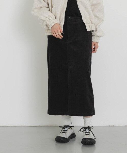 EKAL（エカル）の「『UR TECH』コーデュロイストレートスカート（スカート・レディース・モカ/チャコール/ブラウンカーキ・one）」の9枚目の写真