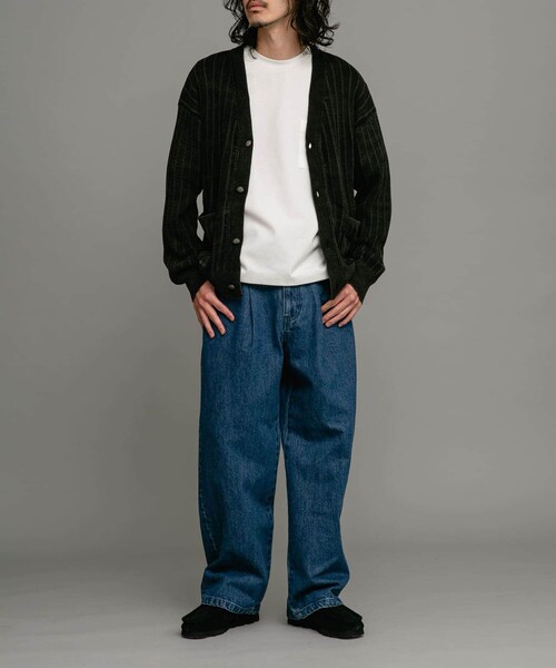 URBAN RESEARCH Sonny Label（アーバンリサーチサニーレーベル）の「コンチョボタンニットカーディガン（カーディガン/ボレロ・メンズ・スミクロ/ブルー/ピンク・M/L）」の7枚目の写真