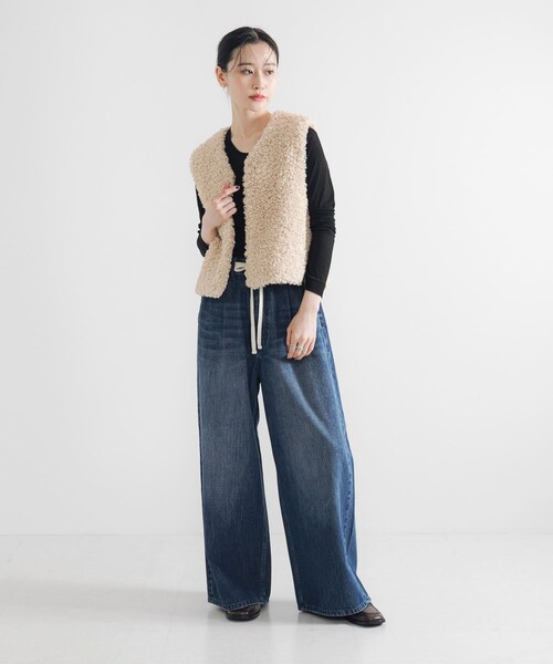 URBAN RESEARCH（アーバンリサーチ）の「強撚シアーカットソー（Tシャツ/カットソー・レディース・WHITE/BLACK/CHERRY RED/BROWN・FREE）」の15枚目の写真