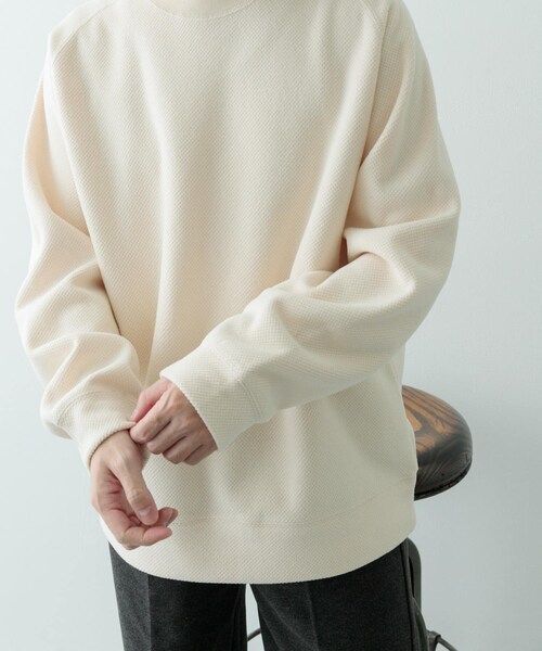 ITEMS URBANRESEARCH（アイテムズ アーバンリサーチ）の「発熱機能 クルーネックラグランTops（Tシャツ/カットソー・メンズ・GREIGE/OFF/BLK・M/L）」の5枚目の写真