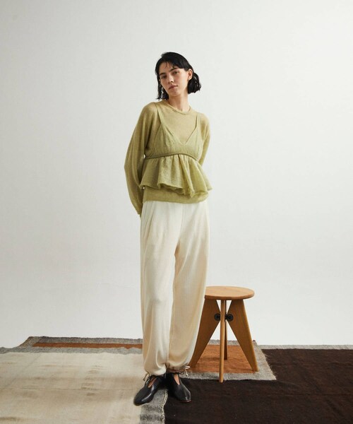 URBAN RESEARCH DOORS(アーバンリサーチドアーズ)の「unfil mohair&silk camisole top(キャミソール・レディース・lightgreen/off white/blue・1)」の11枚目の写真
