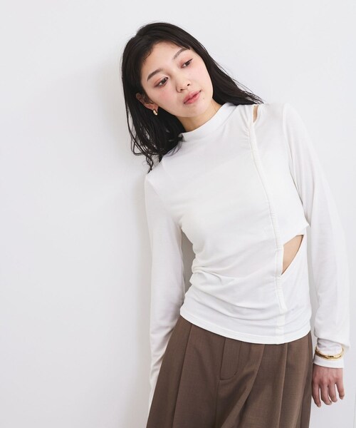 VIS（ビス）の「プチハイネックカットアウトプルオーバー（Tシャツ/カットソー・レディース・グレー・F）」の15枚目の写真
