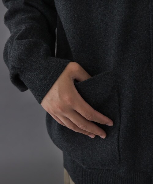 URBAN RESEARCH DOORS（アーバンリサーチドアーズ）の「FORK&SPOON　PROVORONEジップカーディガン（カーディガン/ボレロ・メンズ・CHARCOAL/BROWN・4/5）」の10枚目の写真