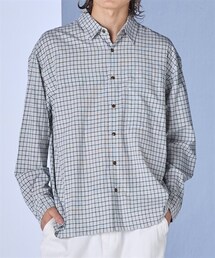 nissen | オーバーサイズ長袖チェックシャツ【大きいサイズ有】(シャツ/ブラウス)