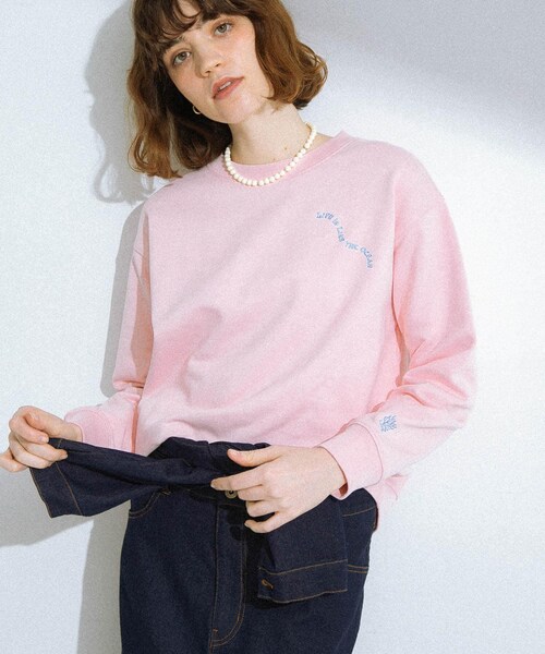 URBAN RESEARCH Sonny Label（アーバンリサーチサニーレーベル）の「TOYAMEGコラボアートプリントスウェット（スウェット・レディース・グレー/アイボリー/ピンク・Free）」の3枚目の写真