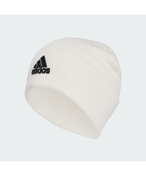 adidas（アディダス）の「ロゴ ビーニー（アクセサリー・メンズ・ブラック/グレー/ホワイト・OSFC(51-54cm)/OSFZ(54-57cm)/OSFX(57-60cm)/OSFW(54-57cm)/OSFL(60-63cm)）」の4枚目の写真