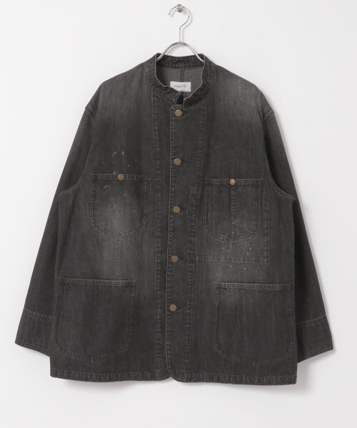 URBAN RESEARCH（アーバンリサーチ）の「new basic 10oz DENIM STAND COVERALL（カバーオール・メンズ・BLACK/INDIGO・M/L）」の9枚目の写真
