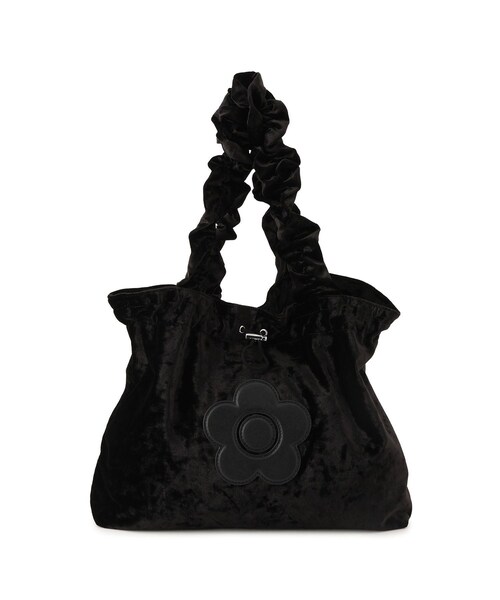 VIS(ビス)の「【MARY QUANT×VIS】フリルハンドルベロアトートバッグ(トートバッグ・レディース・ブラック/ピンク系・F)」の1枚目の写真