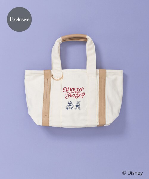 SENSE OF PLACE by URBAN RESEARCH(センスオブプレイスバイアーバンリサーチ)の「別注/Disney/キャンバストート(トートバッグ・レディース・BEIGE/NAVY・One)」の3枚目の写真