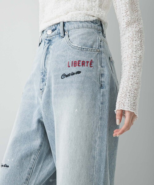 URBAN RESEARCH（アーバンリサーチ）の「『別注』PICCADILLY×URBAN RESEARCH　刺繍デニムパンツ（デニムパンツ・レディース・LT GRAY/LT INDIGO・36/38/40）」の13枚目の写真