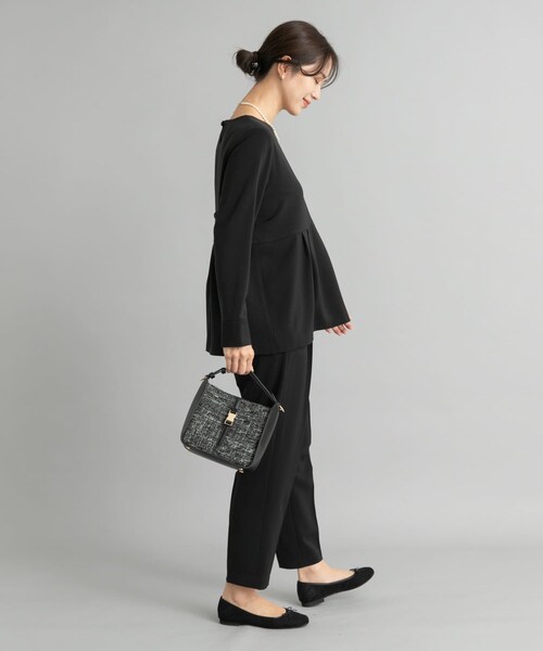 URBAN RESEARCH DOORS（アーバンリサーチドアーズ）の「ペプラムトップスセットアップ（セットアップ・レディース・NAVY/GREGE/BLACK・S/M）」の5枚目の写真