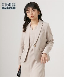 nissen | 小さいサイズ　ダブルクロステーラードジャケット　低身長さん・小柄女性(テーラードジャケット)