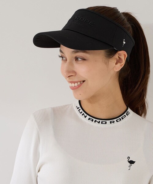 ROPE'（ロペ）の「フロントロゴ幅広バイザー（サンバイザー・レディース・ブラック/グレー/ホワイト/サックス・F）」の15枚目の写真