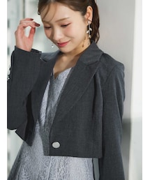 MERCURYDUO | 【セットアップ着用可】クロップドジャケット(テーラードジャケット)