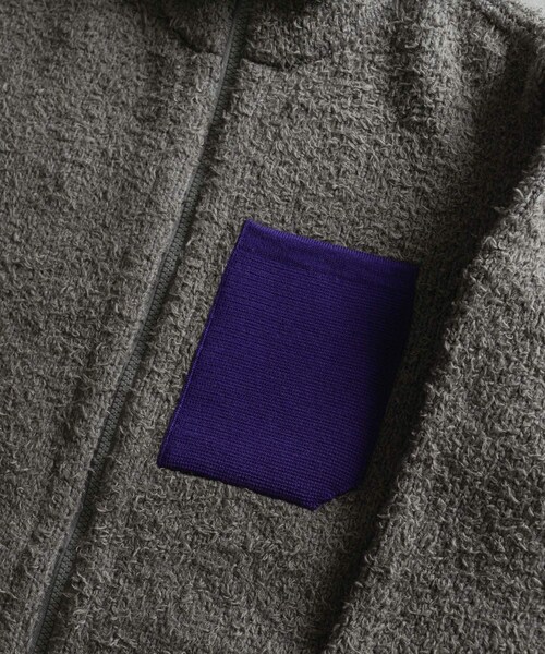 THE GOODLAND MARKET（ザグッドランドマーケット）の「米富繊維　KNIT FLEECE BLOUSON（ブルゾン・メンズ・24ORANGE/12GRAY/41BEIGE/62BLUE・3）」の9枚目の写真