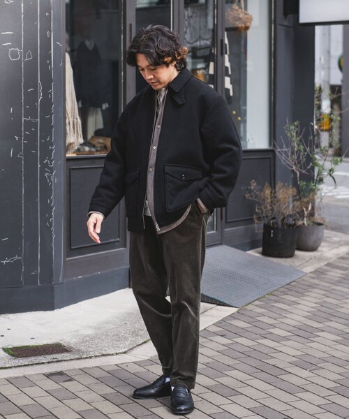 URBAN RESEARCH DOORS(アーバンリサーチドアーズ)の「ウールブレンドハリントンジャケット(テーラードジャケット・メンズ・MOCHA/BLACK・M/L)」の9枚目の写真
