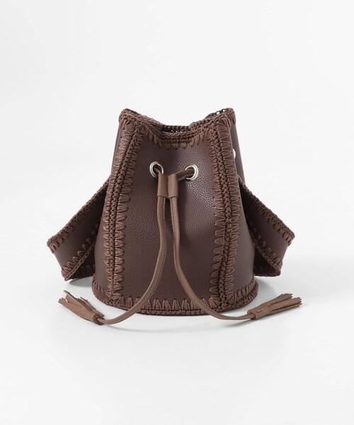 SENSE OF PLACE by URBAN RESEARCH（センスオブプレイスバイアーバンリサーチ）の「エンブロイダリーキンチャクバッグ（その他雑貨・レディース・BLACK/BROWN・one）」の20枚目の写真