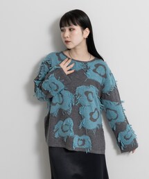 THE GOODLAND MARKET | cwtch　UTOPIA FLOWER KNIT PULLOVER(ニット/セーター)