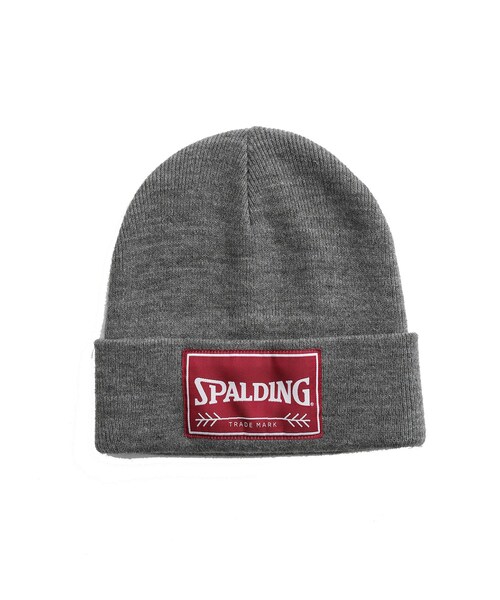 ADAM ET ROPE'(アダムエロペ)の「《別注》【SPALDING/スポルディング】KNIT CAP / UNISEX(ニットキャップ/ビーニー・メンズ・ブラック/グレー・F)」の2枚目の写真