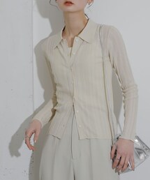 ランダムリブニットカーディガン