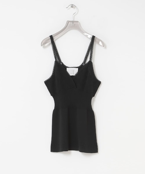 URBAN RESEARCH(アーバンリサーチ)の「crinkle crinkle crinkle FLOWER JACQUARD KNIT CAMI(キャミソール・レディース・IVORY/BLACK・Free)」の2枚目の写真