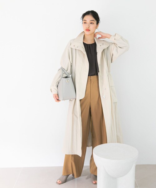 URBAN RESEARCH ROSSO（アーバンリサーチロッソ）の「撥水ボリュームモッズコート（モッズコート・レディース・BEIGE/OFF WHITE・FREE）」の10枚目の写真