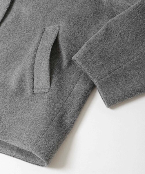 ITEMS URBANRESEARCH（アイテムズ アーバンリサーチ）の「ノーカラーコクーンジャケット（ノーカラージャケット・レディース・GRY/IVO・Free）」の21枚目の写真