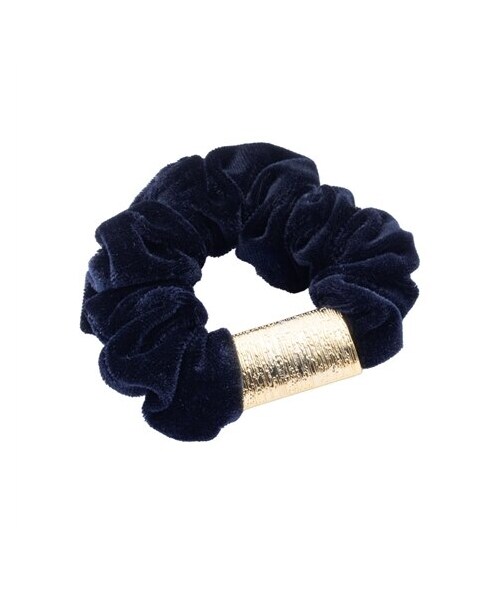 nissen（ニッセン）の「【Creamdot.】凹凸加工のメタルが目を惹く大人色ベロアシュシュ（その他ヘアアクセサリー・メンズ・ベージュ/ブラック/ネイビー・ワンサイズ）」の3枚目の写真