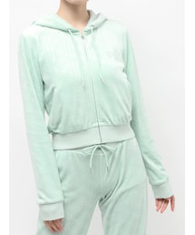 JUICY COUTURE | GYDA×Juicy Couture GG JC Emboss Big Bling Velour Hoodie(パーカー)