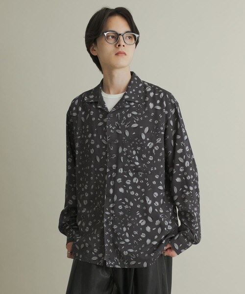 SENSE OF PLACE by URBAN RESEARCH(センスオブプレイスバイアーバンリサーチ)の「アソートパターンオープンカラーロングスリーブシャツ(シャツ/ブラウス・メンズ・BLK×CHA/L.BEG×GRN/NVY×BLU・M/L)」の9枚目の写真