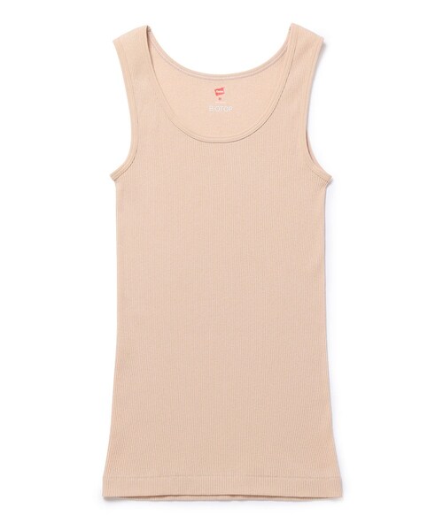 ADAM ET ROPE'（アダムエロペ）の「【Hanes for BIOTOP】2Pリブタンクトップ（タンクトップ・レディース・ベージュ・M）」の13枚目の写真