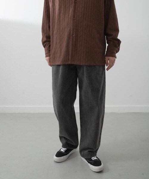 ITEMS URBANRESEARCH(アイテムズ アーバンリサーチ)の「Dusty Wide Tapered Jeans(その他パンツ・メンズ・SAND/OCEAN/STONE・M/L)」の4枚目の写真