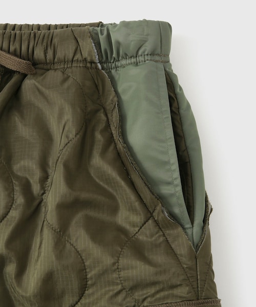 ADAM ET ROPE'（アダムエロペ）の「【elephant TRIBAL fabrics/エレファントトライバルファブリクス】Cut Off Quilting Cargo Pants（カーゴパンツ・メンズ・ブラック/カーキ・M）」の6枚目の写真