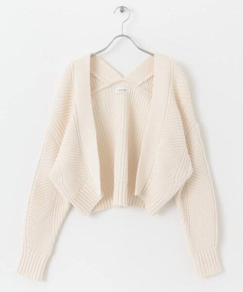 URBAN RESEARCH Sonny Label（アーバンリサーチサニーレーベル）の「ニットボレロカーディガン（カーディガン/ボレロ・レディース・ラベンダー/オフ/ライトグレー・FREE）」の14枚目の写真