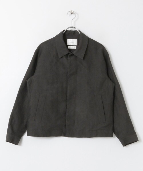 URBAN RESEARCH DOORS(アーバンリサーチドアーズ)の「UNIFY LINEN/WOOL Short Blouson∴(ブルゾン・レディース・CHARCOAL/ECRU・one)」の6枚目の写真