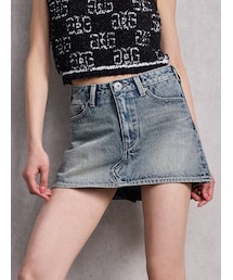 GYDA | Vintageデニムスカートライクショートパンツ(デニムパンツ)