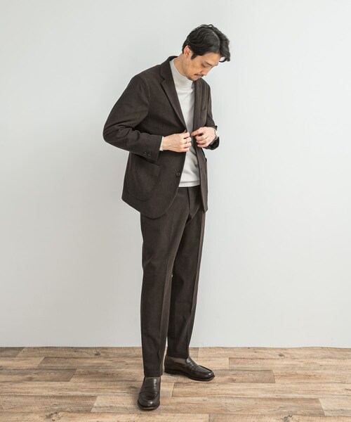 URBAN RESEARCH DOORS（アーバンリサーチドアーズ）の「LIFE STYLE TAILOR　マシンウォッシャブルハイゲージモックニット（シャツ/ブラウス・メンズ・IVORY/NAVY/杢CHARCOAL/杢BROWN・M/L）」の18枚目の写真