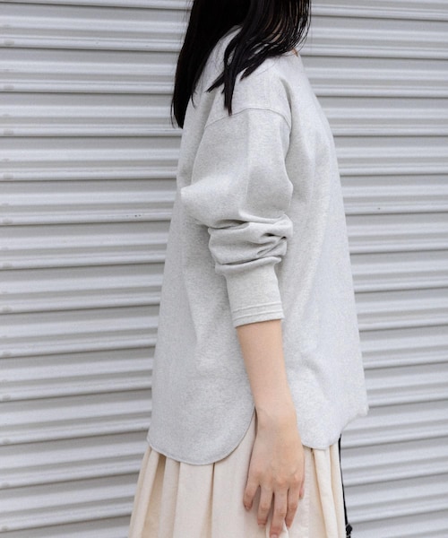 URBAN RESEARCH DOORS（アーバンリサーチドアーズ）の「FORK&SPOON　ヘビーフライスクルーネックプルオーバー（Tシャツ/カットソー・レディース・KHAKI/OATMEAL/TOP CCL・1）」の17枚目の写真