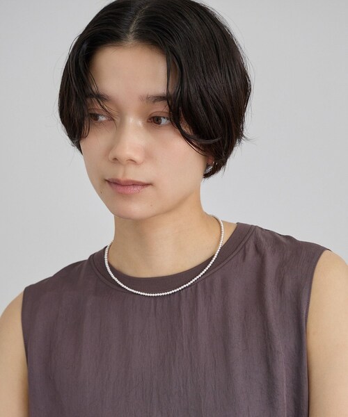 ADAM ET ROPE'(アダムエロペ)の「【J'aDoRe・店舗限定】【ERICKA NICOLAS BEGAY】ナバホパールネックレス3mm/40cm(ネックレス・レディース・シルバー・F)」の15枚目の写真