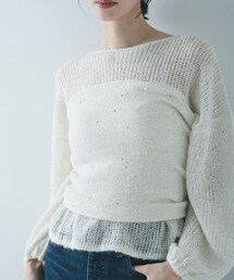 スパンコールモヘヤチューブトップ