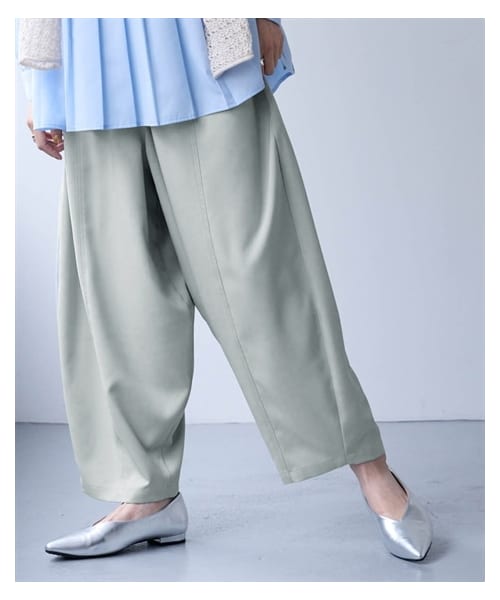 nissen（ニッセン）の「風まとうフロートイージーコクーンパンツ（静電防止）＜大きいサイズ有＞（パンツ・レディース・ネイビー/チャコール/カーキベージュ/ブルーグレー/ピンク・S~M相当/L~LL相当/3L~4L相当/5L~6L相当/8L~10L相当）」の11枚目の写真