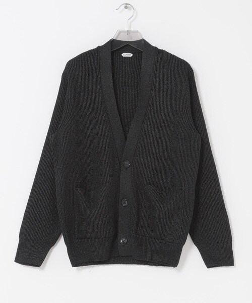 URBAN RESEARCH(アーバンリサーチ)の「PURLAM WASHI M-G AZE CARDIGAN(ニット/セーター・メンズ・WHITE/BLACK/GREEN/B.PURPLE・2/3)」の9枚目の写真
