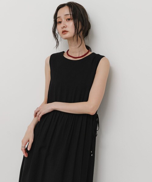 SENSE OF PLACE by URBAN RESEARCH（センスオブプレイスバイアーバンリサーチ）の「2wayウエストギャザーワンピース（ワンピース・レディース・BLACK/IVORY/ORANGE・COMPACT/One）」の13枚目の写真